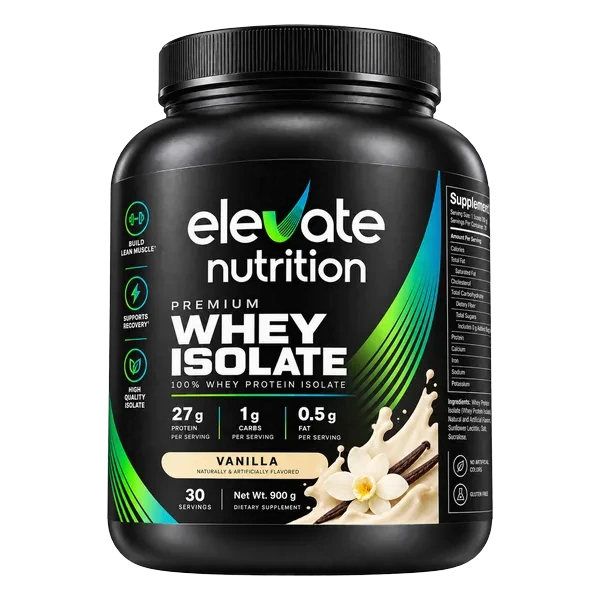 Barattolo di Whey Isolate al gusto vaniglia